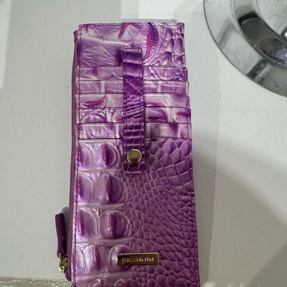 Brahmin credit card holder lilac essence - Picture 1 of 4